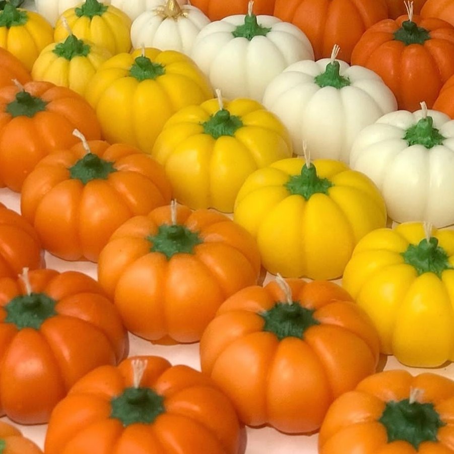 شمع کدو سایز 9 سانت بزرگ قیمت عمده 15 عددی