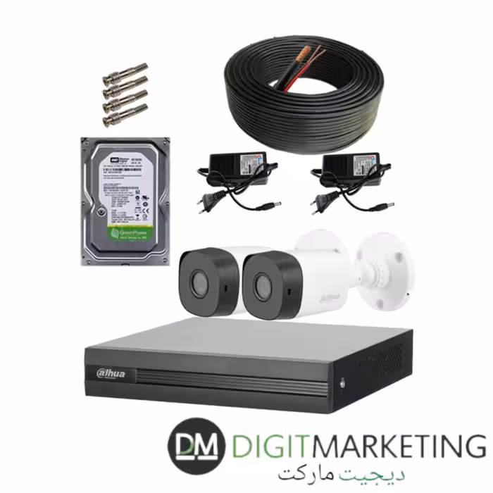 پک دوربین 2 عددی داهوا  بولت  2 مگاپیکسل دارای گارانتی 2ساله (پس کرایه)