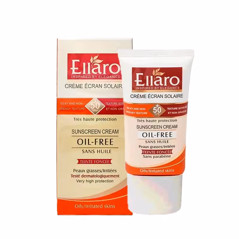 کرم ضدآفتاب SPF50 فاقد چربی بژ طبیعی الارو 50 میل