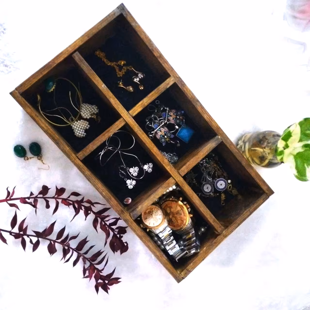 جا جواهری چوبی  شش خانه