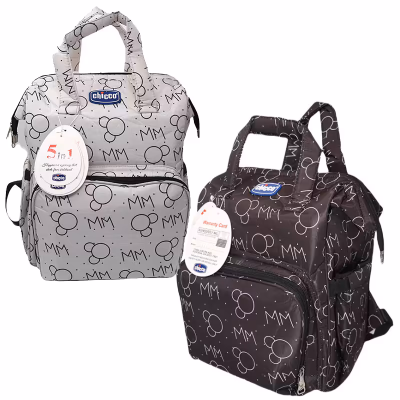 کوله پشتی لوازم کودک 5 در 1 طرح میکی موس خال خالی چیکو Chicco