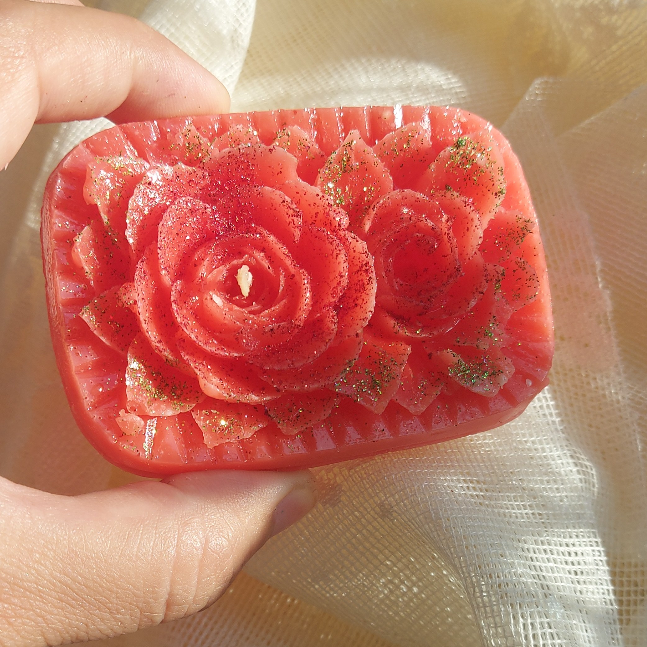 شمع گل قالبی