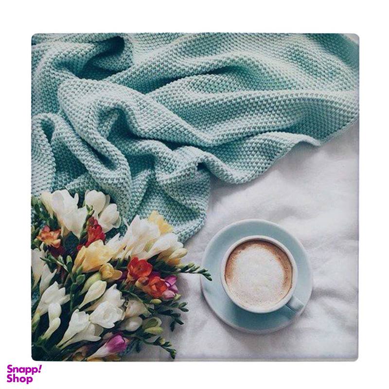 زیر لیوانی طرح فنجان قهوه و دسته گل کد 4074895_2807