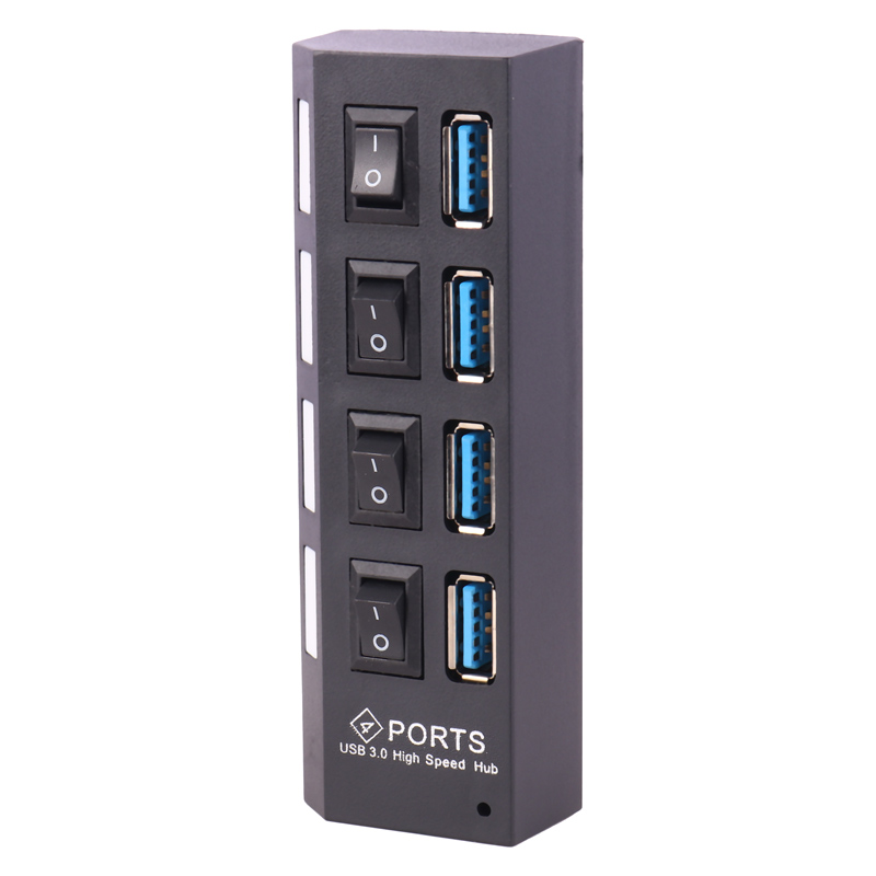 هاب 4 پورت USB30 کلید دار با کابل 50سانتی متر4Port USB30 Hub cable 50cm
