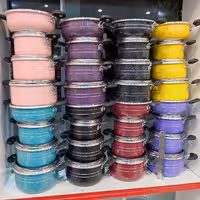 سرویس قابلمه  گرانیتی دانشجوی برند معتبر هلنا داخل زنبوری 