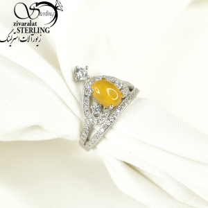 انگشتر نقره سنگ شرف الشمس عیار925 کد 9967