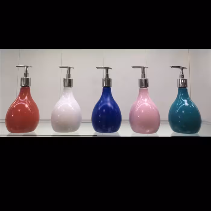 جا مایع لامپی رنگی با درب کرم در رنگهای مختلف 