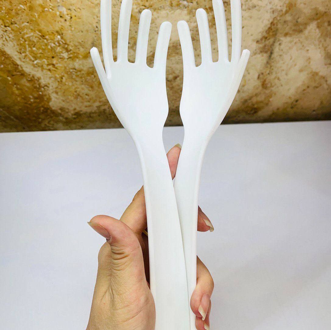 چنگال سالاد خوری طرح دست