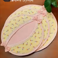 دمکنی سه تکه مدل چشمی جنس کتان نخ