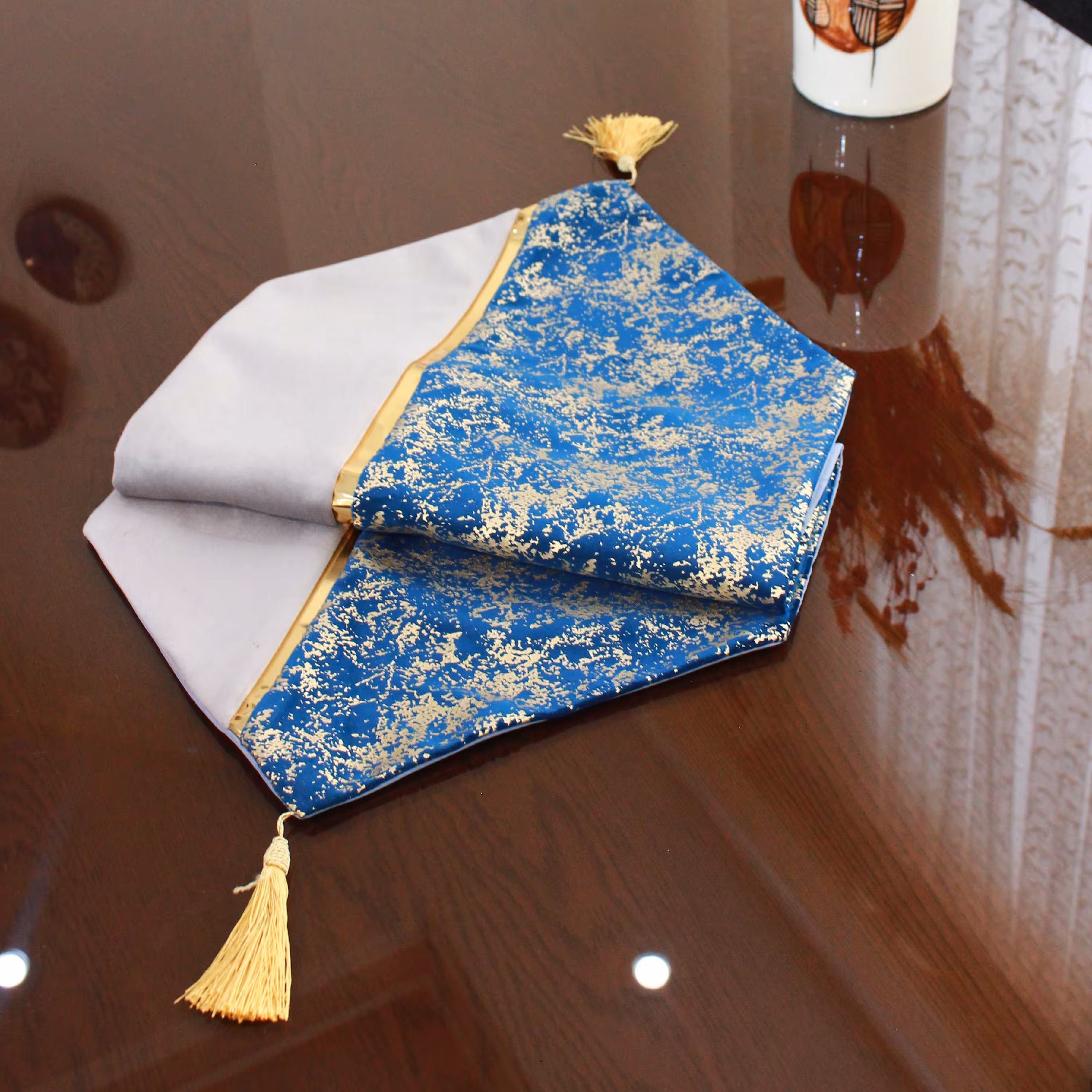 رانر ترکیبی مخمل طلاکوب سایز 40 در 90