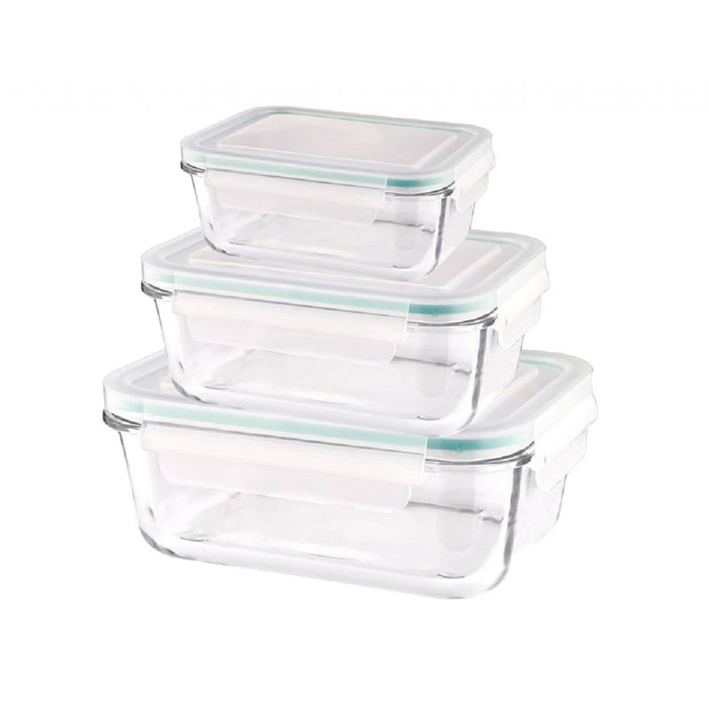 ست شیشه  ای دربدار  مستطیل6پارچه لیمون