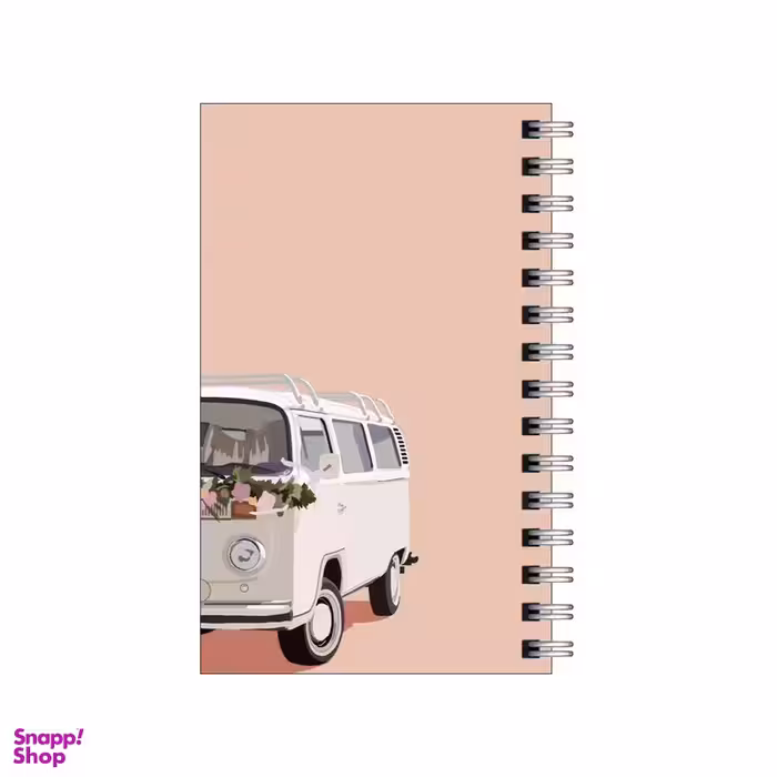 دفترچه یادداشت مدل to do list طرح فولکس با بک گلبهی کد 5906913