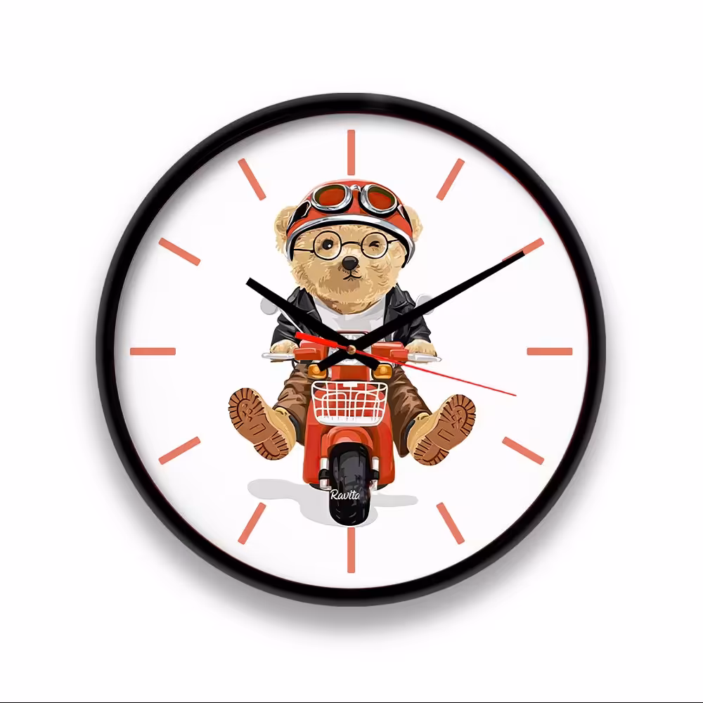 ساعت رومیزی راویتا مدل تدی کد 3431 در رنگ های مشکی و سفید