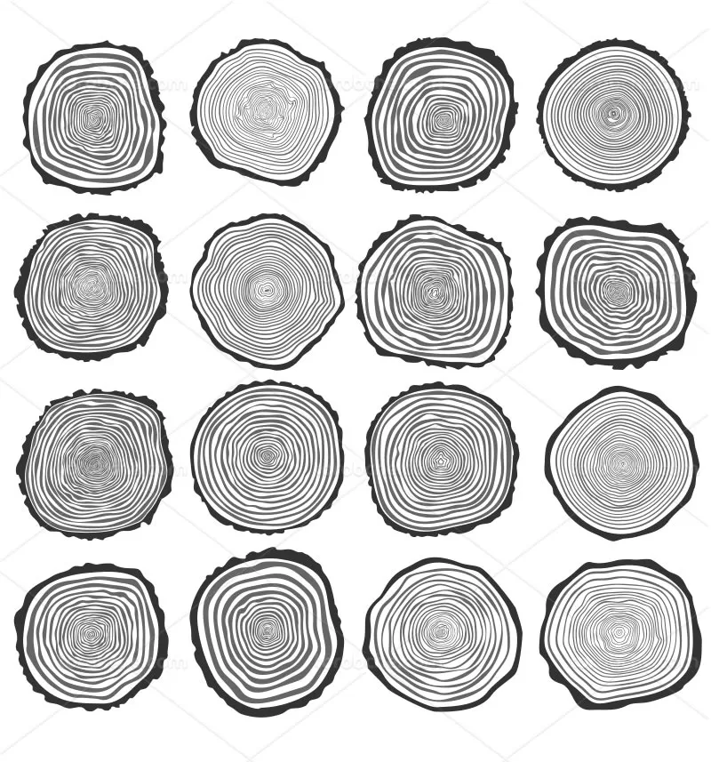 وکتور با کیفیت تنه درخت | گرافیک با طعم تربچه