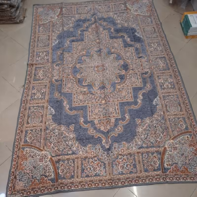 روفرشی 6متری طرح حوض نقره (2 رو)  کرم طوسی