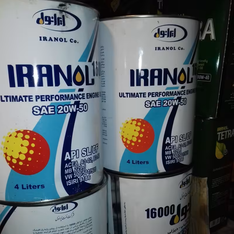 ایرانول 16 هزار شاخص گرانروی بالا  گریدSJ 20W-50API ارسال به شهر قدس  رایگان درصورت خرید 6عدد