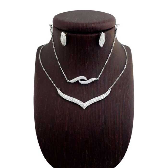 نیم ست نقره مدل بی نهایت آبکاری طلا عینا طلا ترکیه