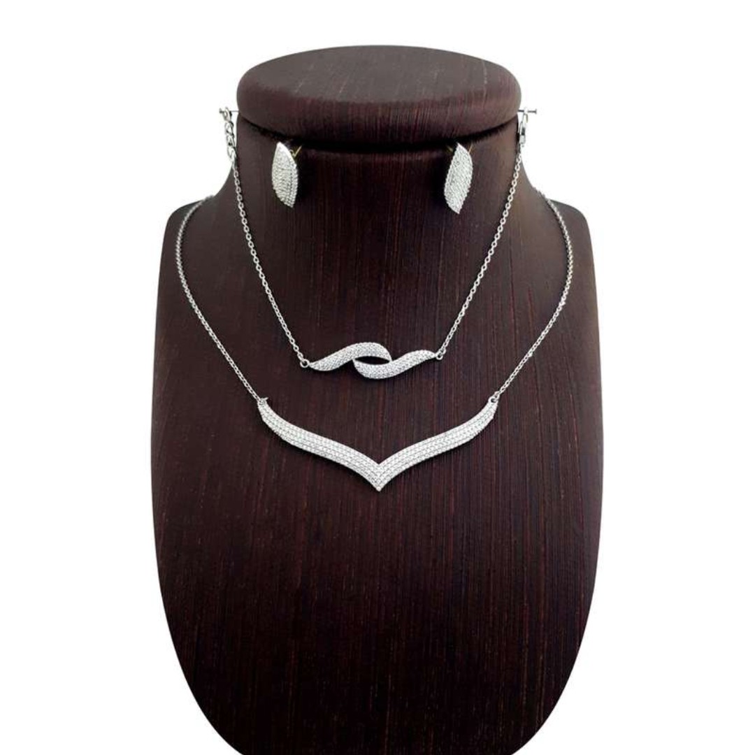 نیم ست نقره مدل بی نهایت آبکاری طلا عینا طلا ترکیه