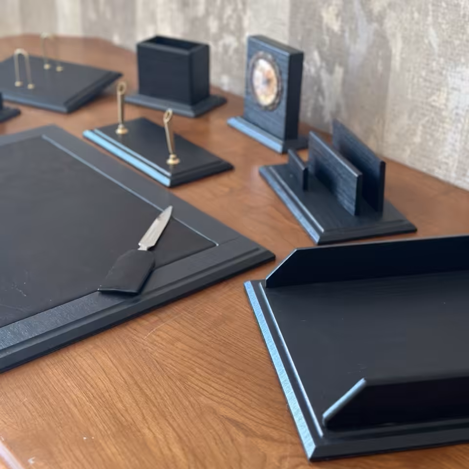 ست رومیزی 9 تکه مدیریتی چوبی کد 509