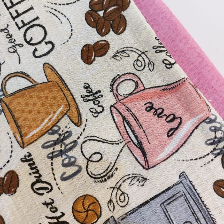 پارچه تنظیف ، نخی ، بدون پرز ، نم گیر،  پک دوتایی سایز 35*30