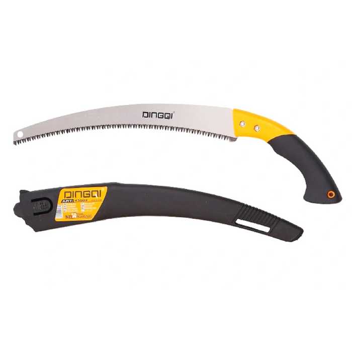 اره باغبانی غلاف دار برند دینگشی  رنگ مشکی نارنجی