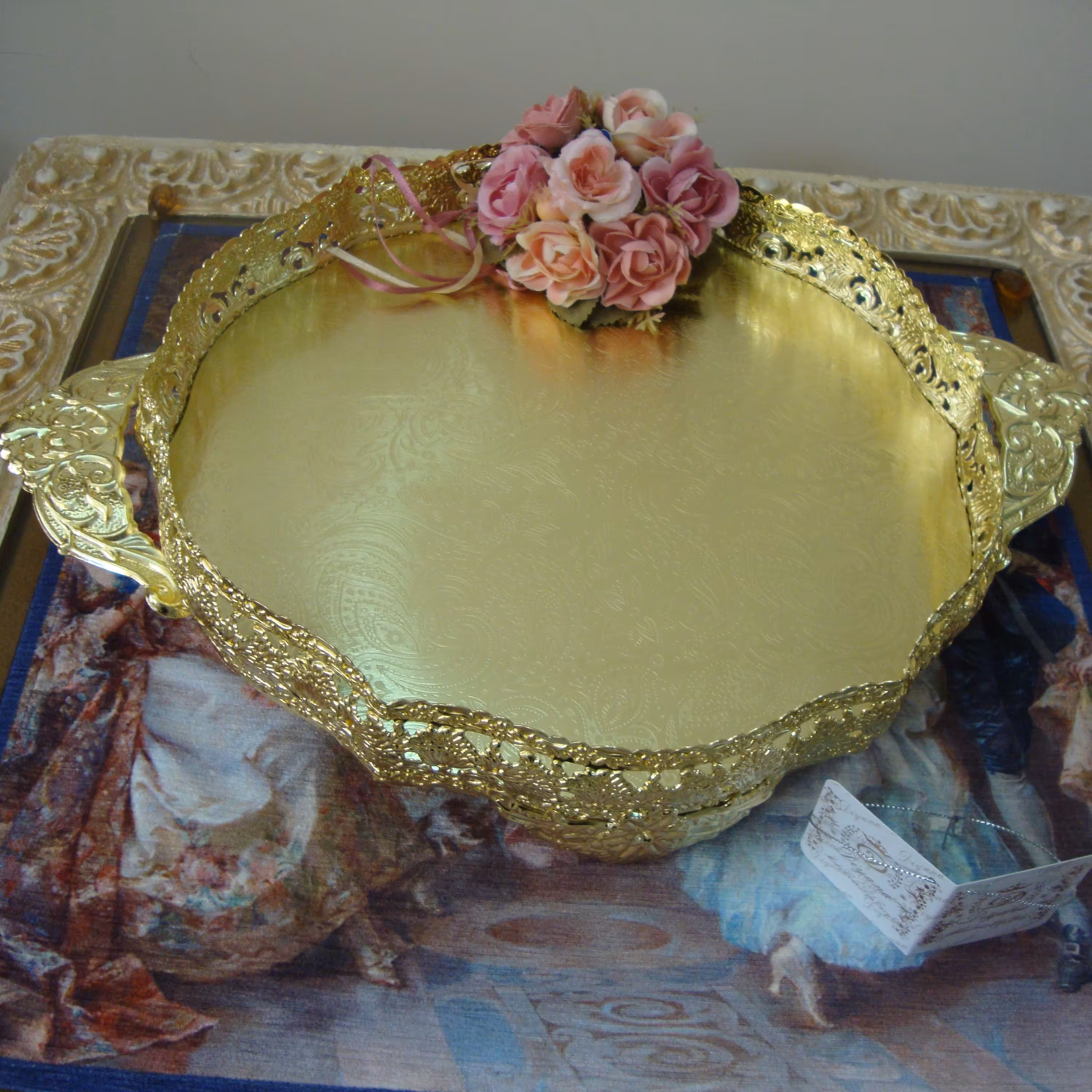 سینی شش گوش طلایی مدل 1613 دیانا