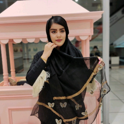 شال مجلسی شال دستک تور شال حریر شال مشکی شال پروانه ای