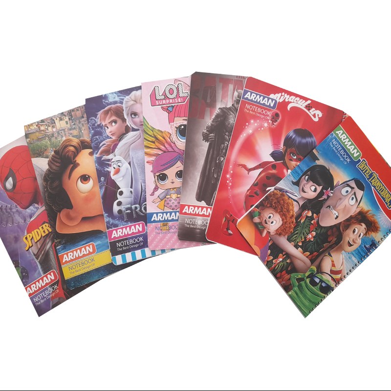 دفتر فنری خط دار  جلد فانتزی