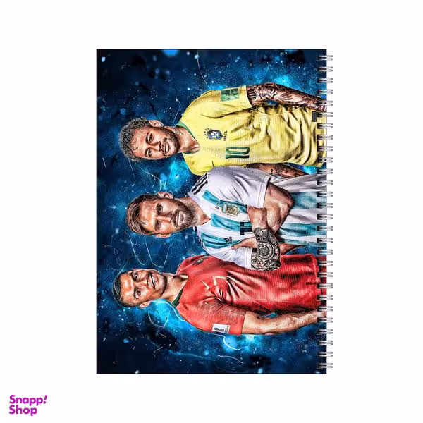 دفتر مشق 50 برگ بامبیلیپ طرح نیمار و مسی و رونالدو کد 2515240