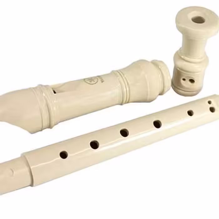 فلوت ریکوردر یاماها اصلی اورجینال رنگ کرم با کاور