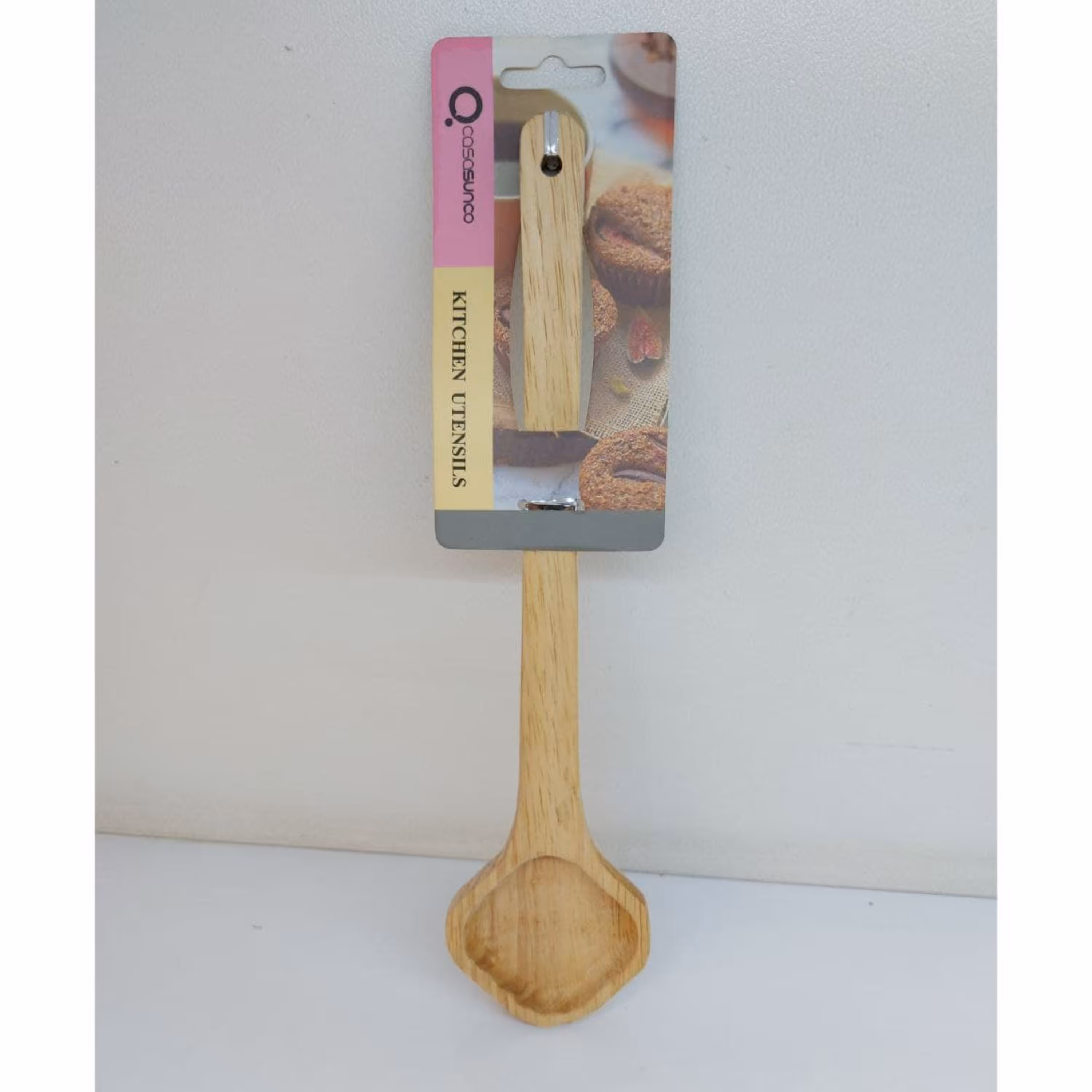 کفگیر چوبی گود لوزی مخصوص تفلون و چدن بسیار مقاوم 