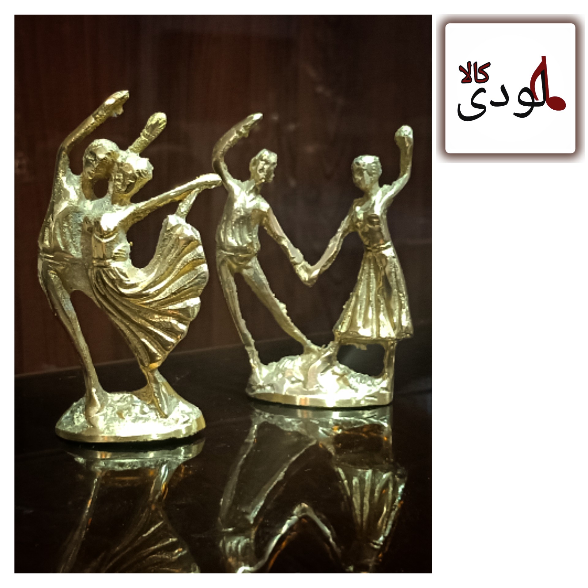 ست مجسمه برنزی مینیمال عروس و داماد جفتی