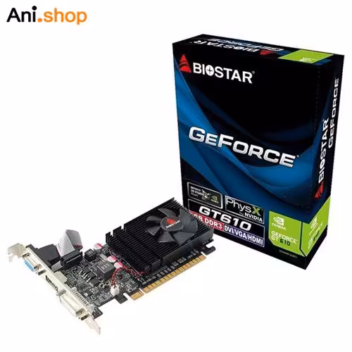 کارت گرافیک BIOSTAR GT610 2GB 64Bit DDR3 کد 174