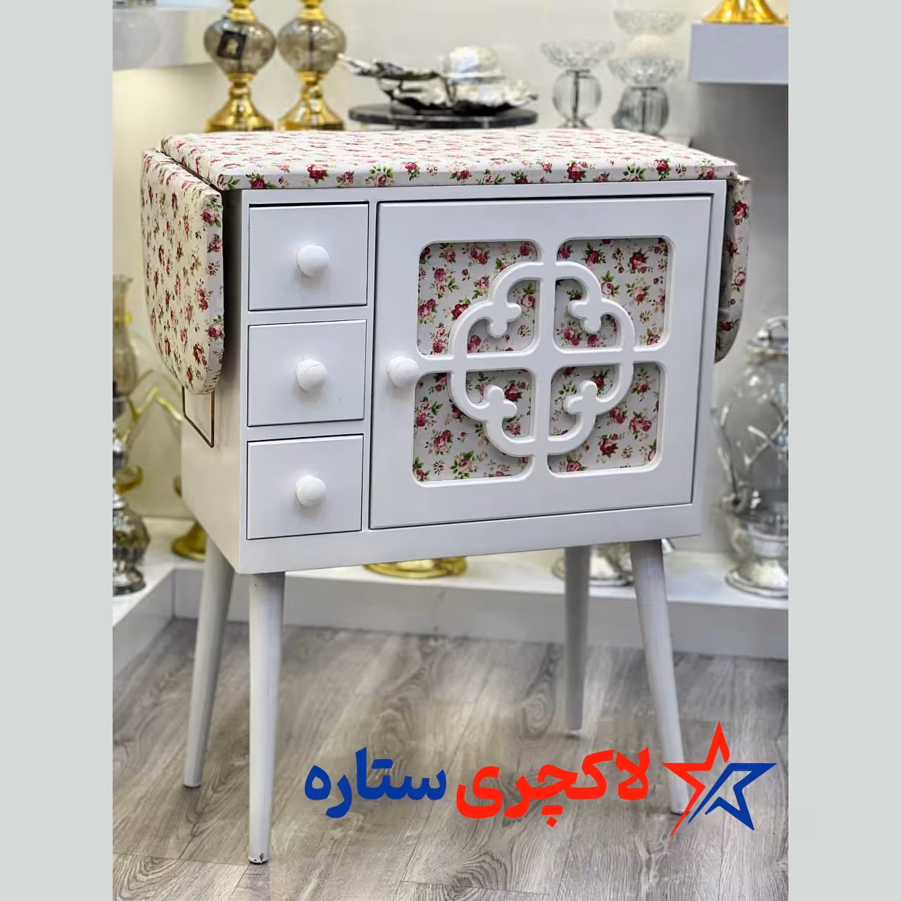 میز اتو و جای چرخ خیاطی طرح تلویزیون تمام ام دی اف