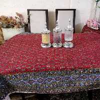 سفره ورومیزی قلمکاری اعلا 240سانت درعرض 160 رومیزی 10نفره