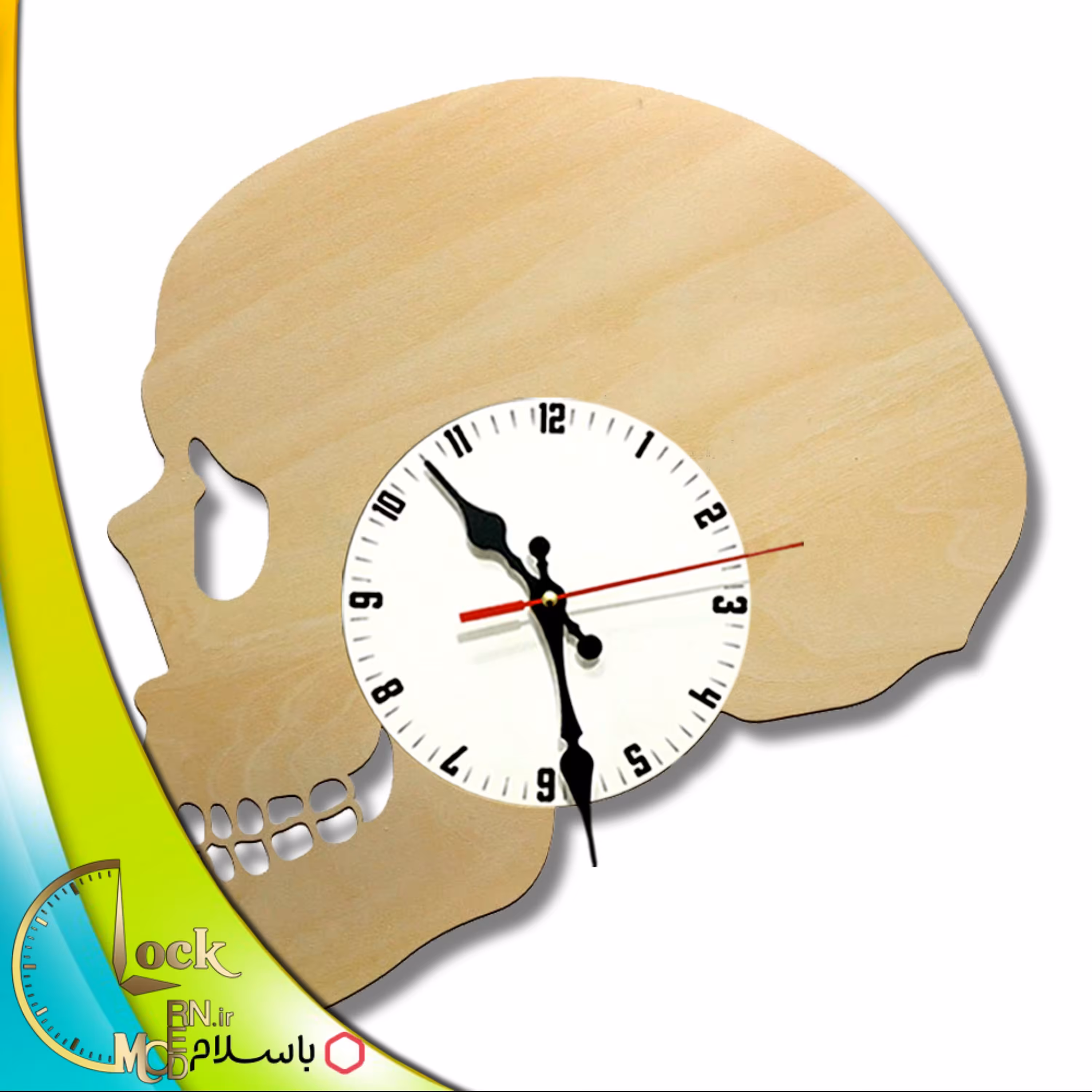 ساعت دیواری طرح جمجمه کد 817 (پس کرایه)