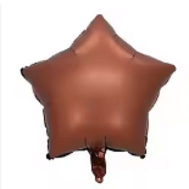 بادکنک فویلی ستاره قهوه ای رنگ خاص - بادکنک فویلی ستاره رنگ خاص