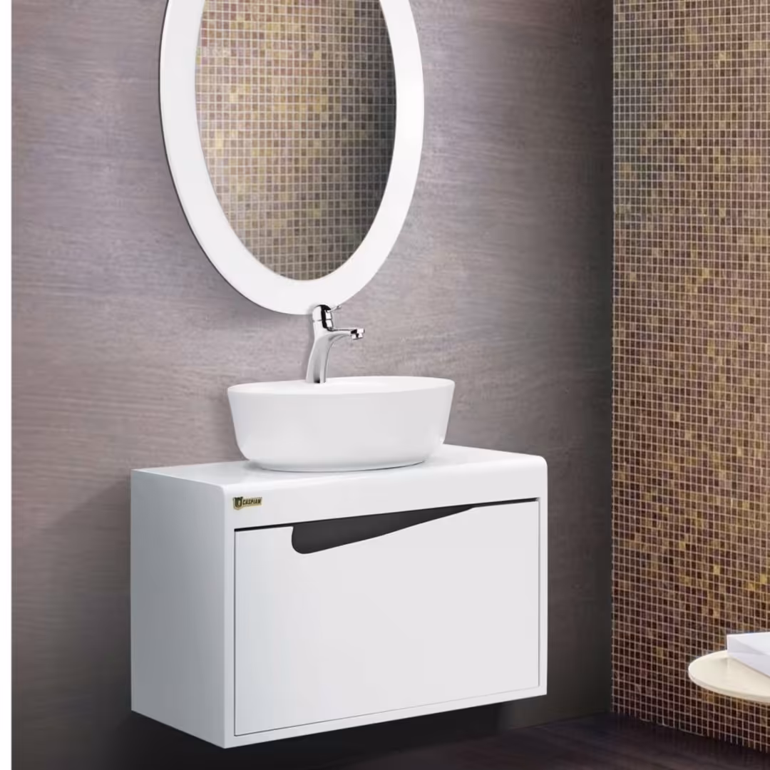 روشویی کابینتی مدل سراتینو ابعاد 42 در 70 تمام پی وی سی ضد آب ارسال به سراسر ایران