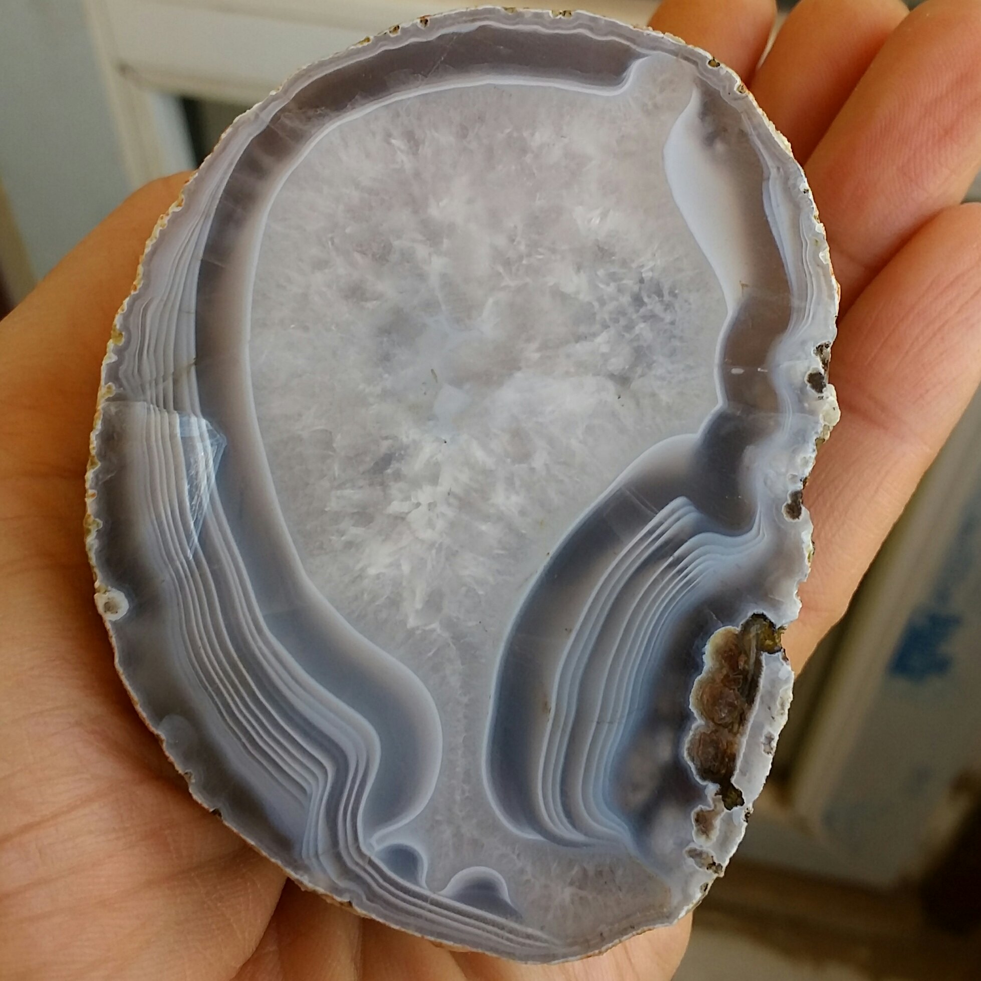 اسلایس سنگ راف غولپیکر عقیق سلیمانی 3 بعدی رنگی خارق العاده بسیار خاص منحصر به فرد محشر 100در100 طبیعی شاهکار خلقت دیدنی