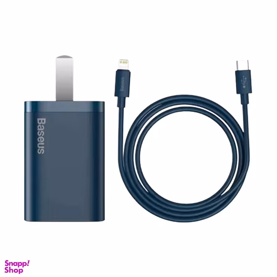 شارژر دیواری 20 وات باسئوس مدل Super Si TZCCSUP-A03 به همراه کابل Lightning
