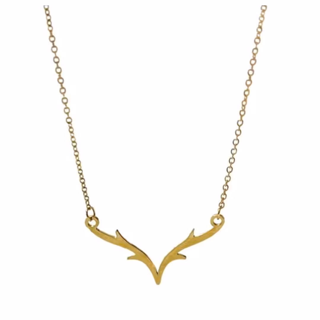 گردنبند مدل شاخ گوزن استیل رنگ ثابت استیل