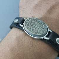 دستبند چرم یاعلی با سنگ یشم،دستبند مذهبی چرم،دستبند چرم مذهبی ،دستبند سنگ یشم،دستبند یاعلی