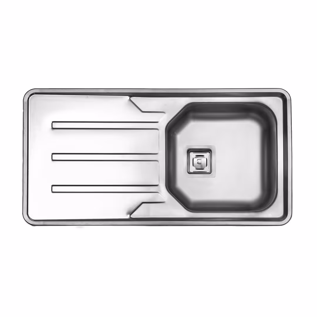 سینک ظرفشویی استیل البرز نیمه فانتزی مدل180 توکار 