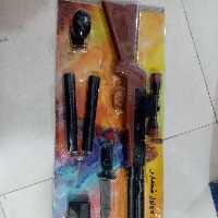 تفنگ دولول بزرگ ست با تمام وسایل  همراه با نارنجک و چاقو 