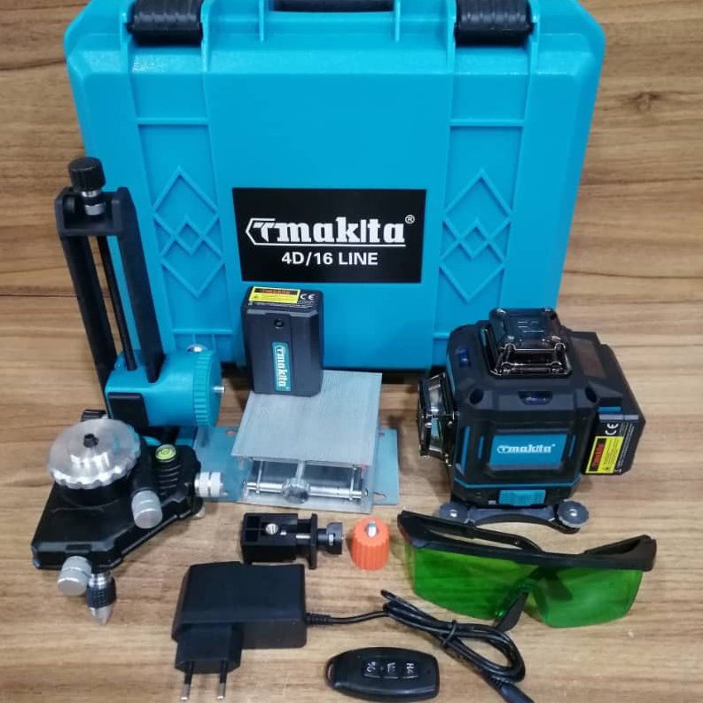 تراز لیزری ماکیتا 360 درجه ریموت دار 4 بعدی 16 خط 