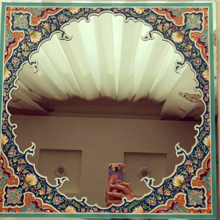 آینه ویترای طرح تذهیب .مناسب برای منزل و اماکن دیگر