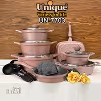 سرویس قابلمه 16 پارچه گرانیتی رزگلد یونیک مدل کلاسیک  7703