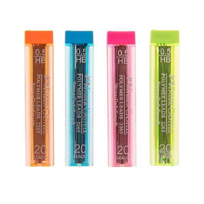 نوک مداد نوکی فابر کاستل مدل Polymer ضخامت 0.5 میلی‌متر بسته 4 عددی