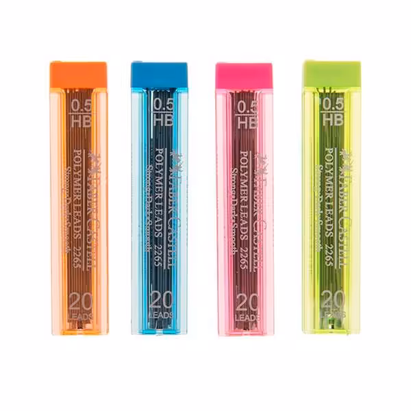 نوک مداد نوکی فابر کاستل مدل Polymer ضخامت 0.5 میلی‌متر بسته 4 عددی