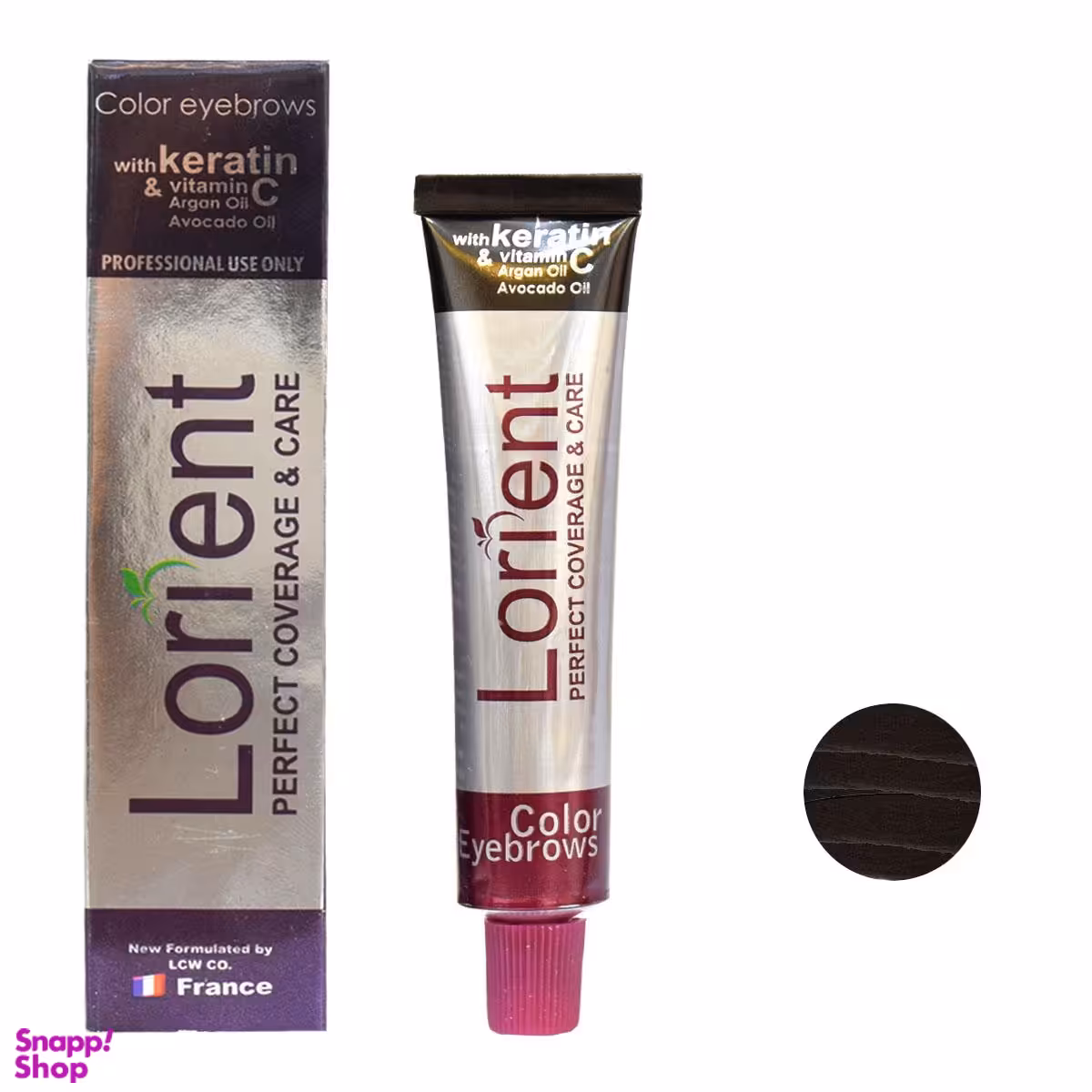 رنگ ابرو لورینت (Lorient) شماره 4 رنگ قهوه‌ای حجم 15 میلی‌لیتر